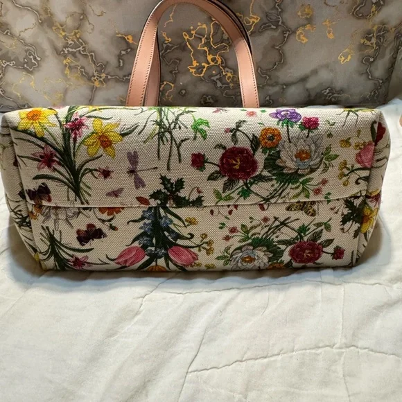 Gucci Canvas Flora Floral Jolicoeur Tote - Picture 3 of 5